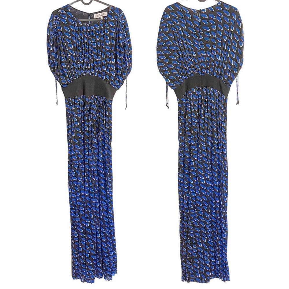 Diane Von Furstenberg Andra Mesh Woven Jumpsuit - Picture 6 of 9